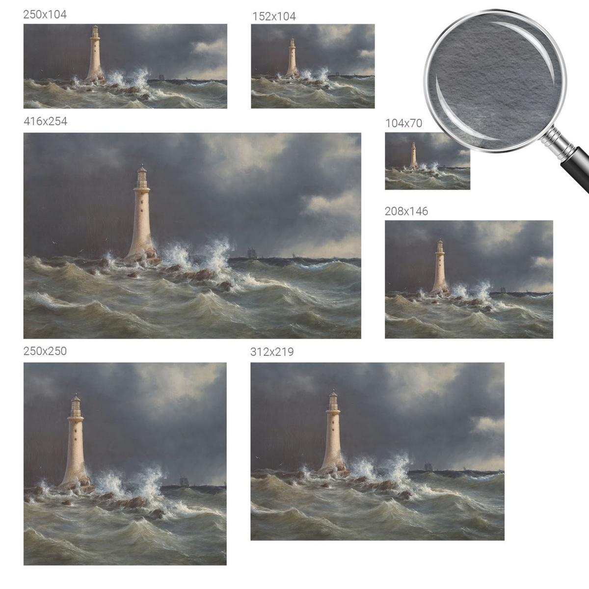 FOTOTAPETE 152x104 cm - Seestürme - Grau, Textil (152/104cm) - Wallfluent