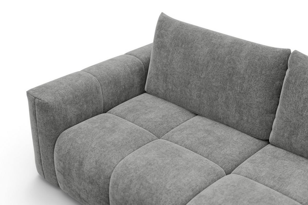 ECKSOFA VERONA 3-Sitzer rechts, Grau - Schwarz/Grau, Holz/Textil (224/173cm) - Courtois Laville