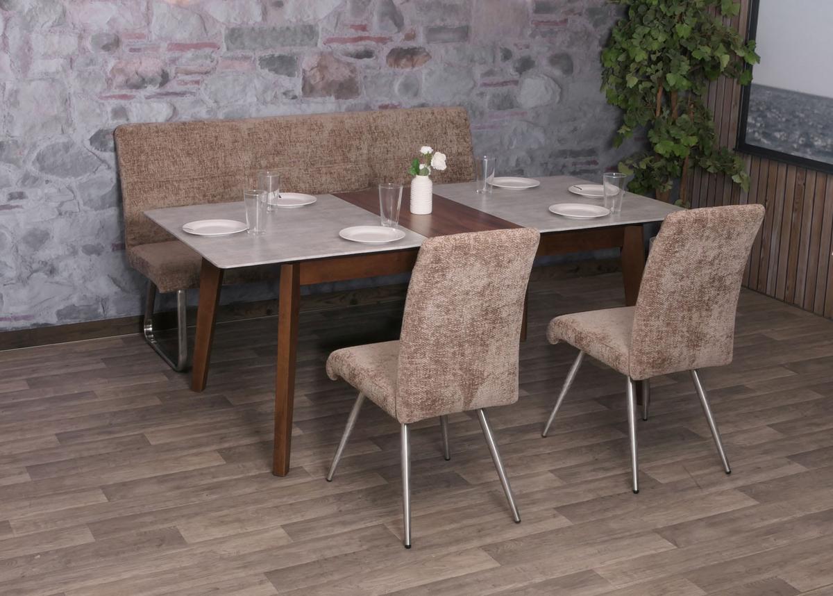ESSZIMMER-SET Braun 3er-Set - Braun, Textil (180/99/65cm) - MCW
