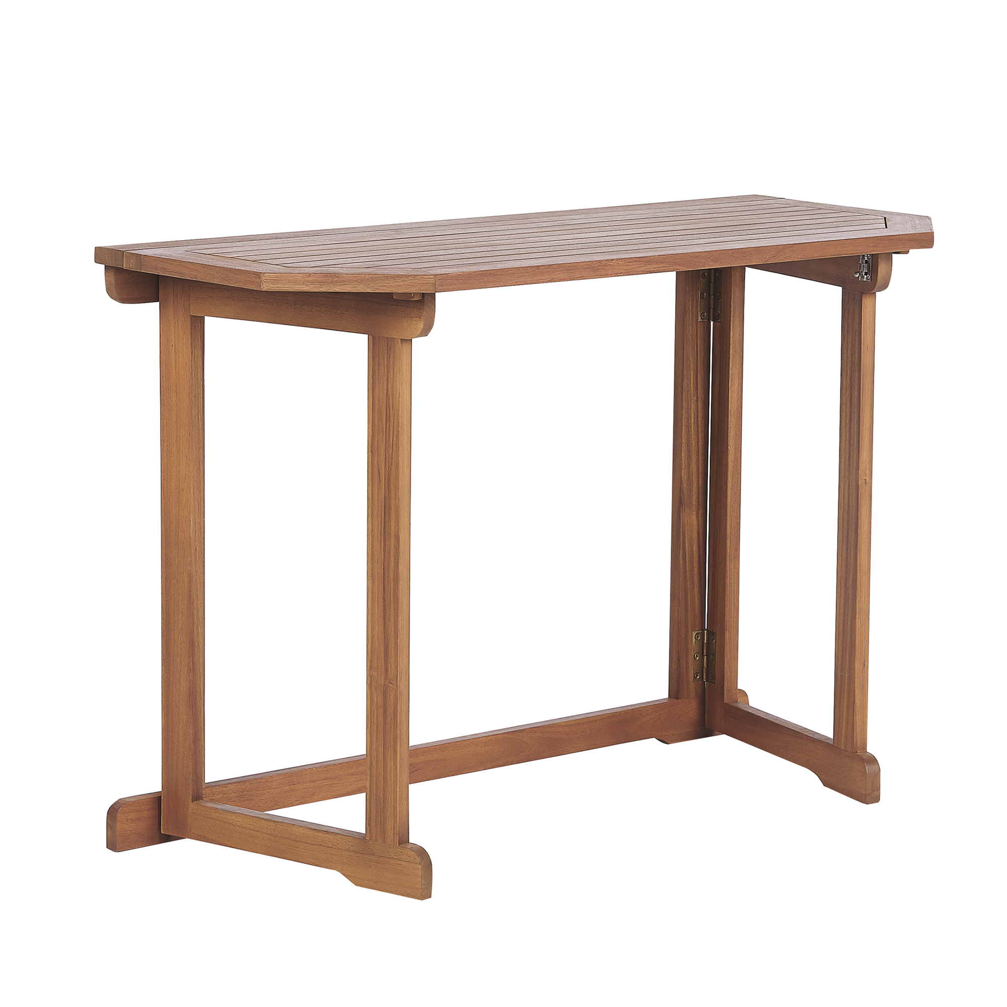 GARTENTISCH 110/47 cm Massivholz Heller Holzfarbton Treia - Hellbraun, Holz (47/110/74cm) - Beliani