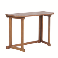 GARTENTISCH 110/47 cm Massivholz Heller Holzfarbton Treia - Hellbraun, Holz (47/110/74cm) - Beliani