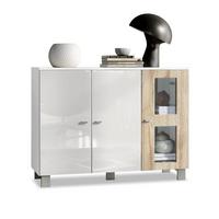 SIDEBOARD Denjo Tür in Eiche sägerau - Eiche San Remo, Holzwerkstoff (107/81/35cm) - Vladon
