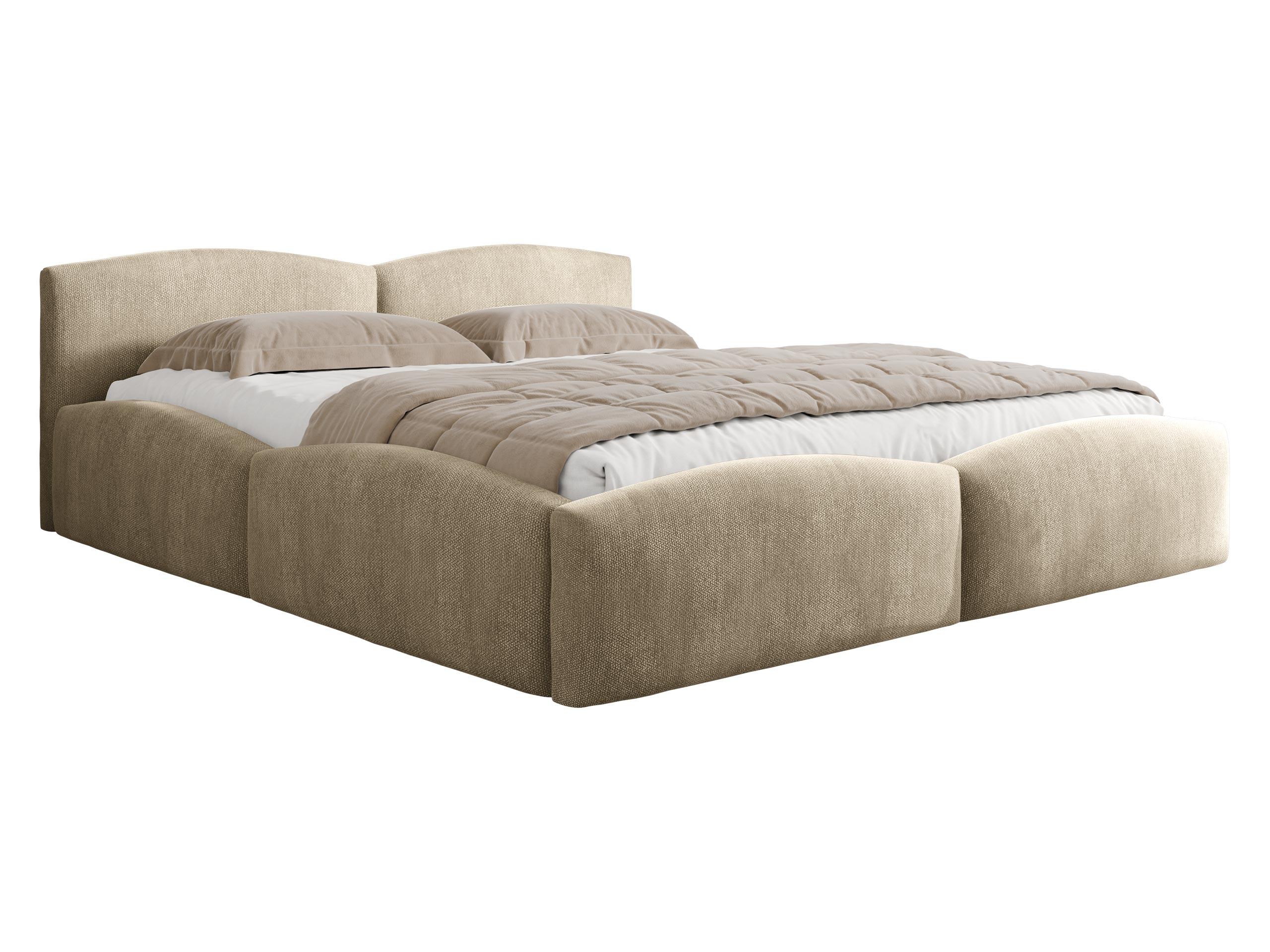POLSTERBETT Mirala - Eichefarben/Beige, Holz/Textil (140/200cm) - MIRJAN24