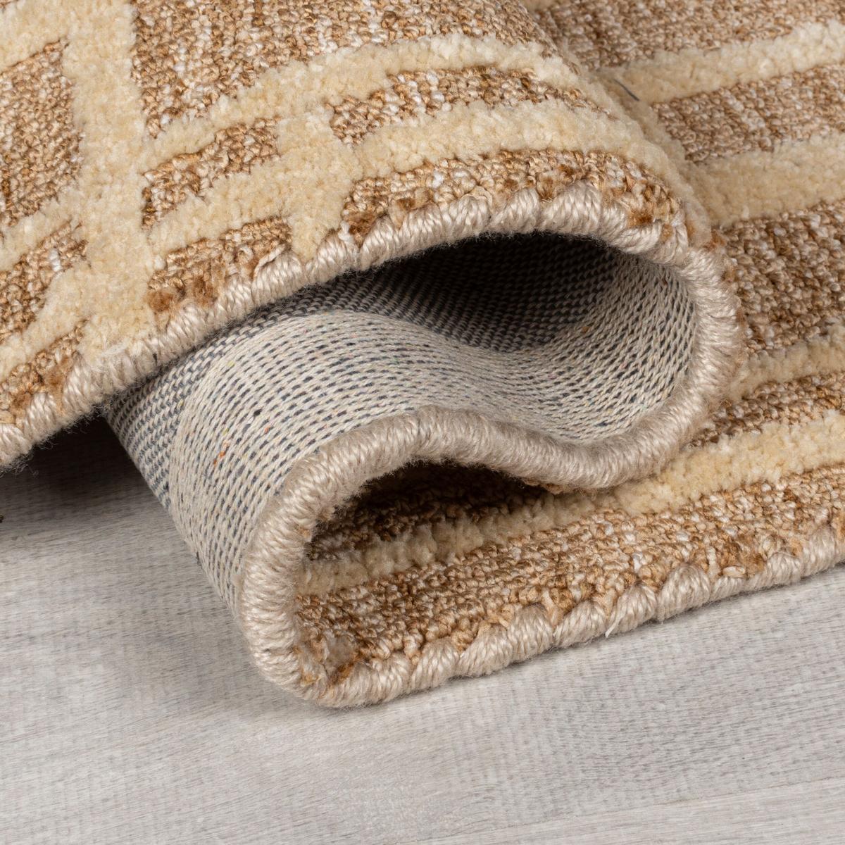 TEPPICH ARLEN, geometrisch, Senfgelb, 200 x 300 cm - Goldfarben, Textil (300/200cm) - KADIMA DESIGN