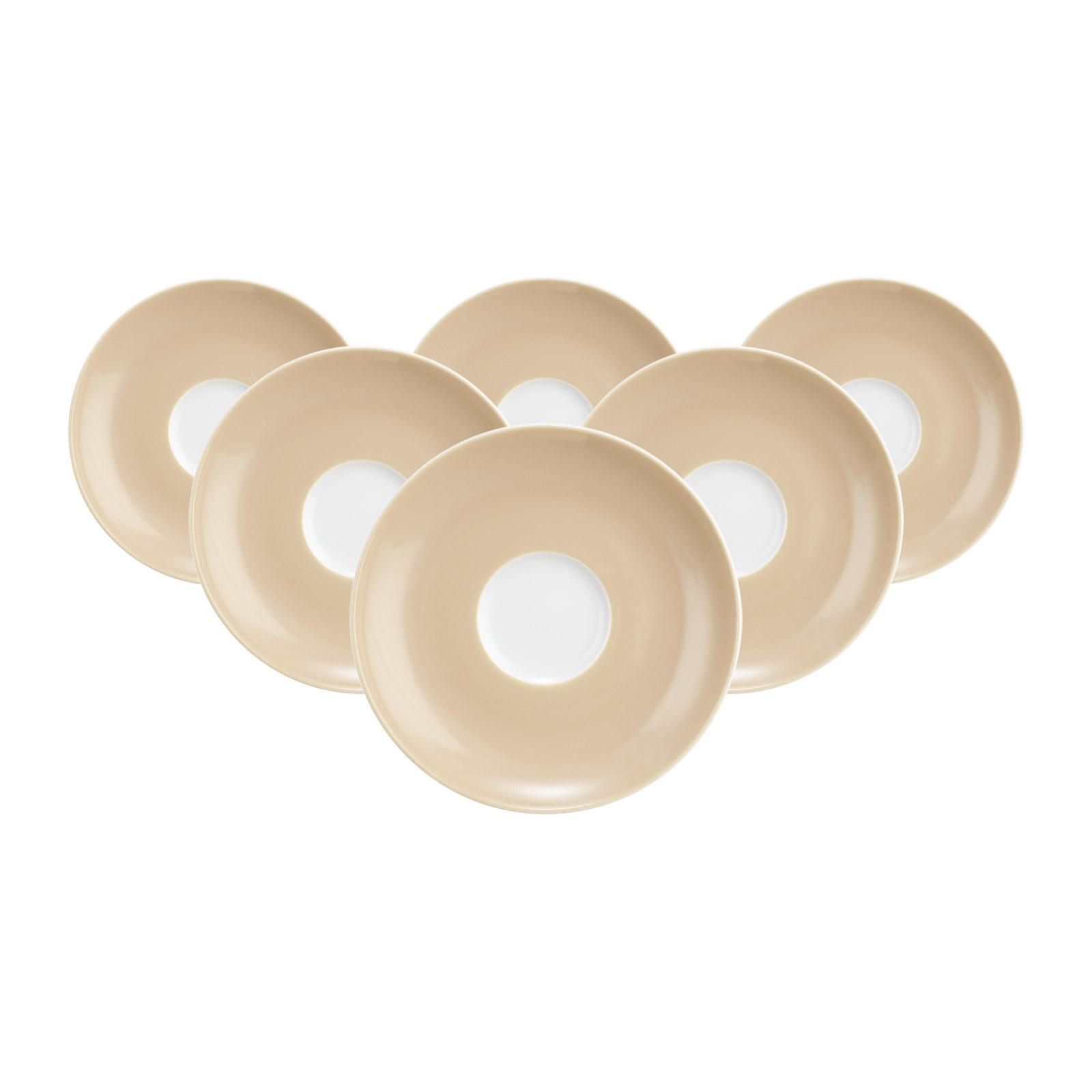 ESPRESSOUNTERTASSEN Liberty Pure Colors Dusty Beige ø 12 cm 6er Set - Beige, Keramik (12cm) - Seltmann Weiden