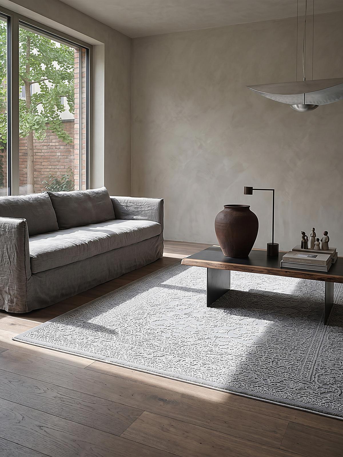KURZFLORTEPPICH Uni KASOS Polyester Creme 120 x 170 cm - Beige, Textil (120/170cm) - KADIMA DESIGN