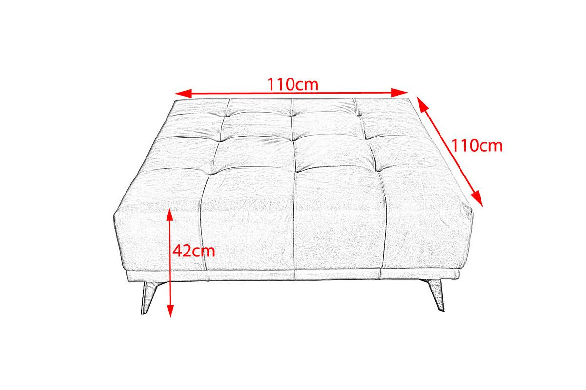 MODULSOFA MIT HOCKER WIOLO 3ER SET Beige Leder - Beige/Silberfarben, Leder/Metall (350/83/350cm) - KAWOLA