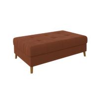 HOCKER Alma Terrakotta Cord - Terracotta/Braun, Holz/Textil (118/40/73cm) - S-Style Möbel