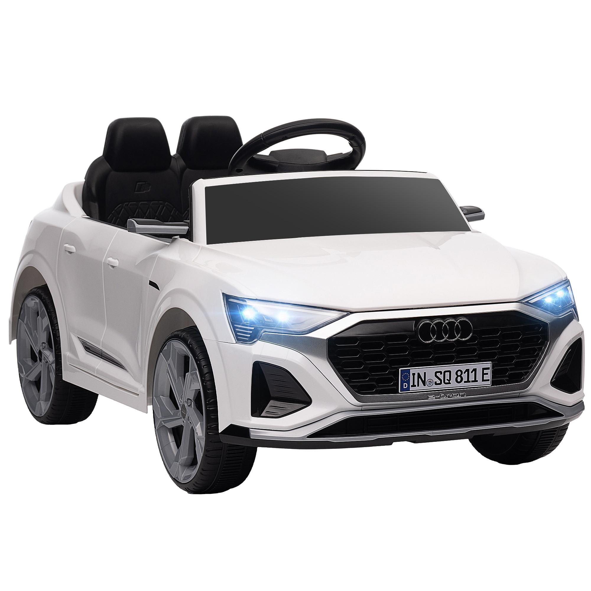 KINDER Elektroauto 12V Kinderauto mit 2,4G Fernbedienung, MP3 Musik & Hupe - Weiß, Kunststoff (98/49.5/43cm) - AIYAPLAY