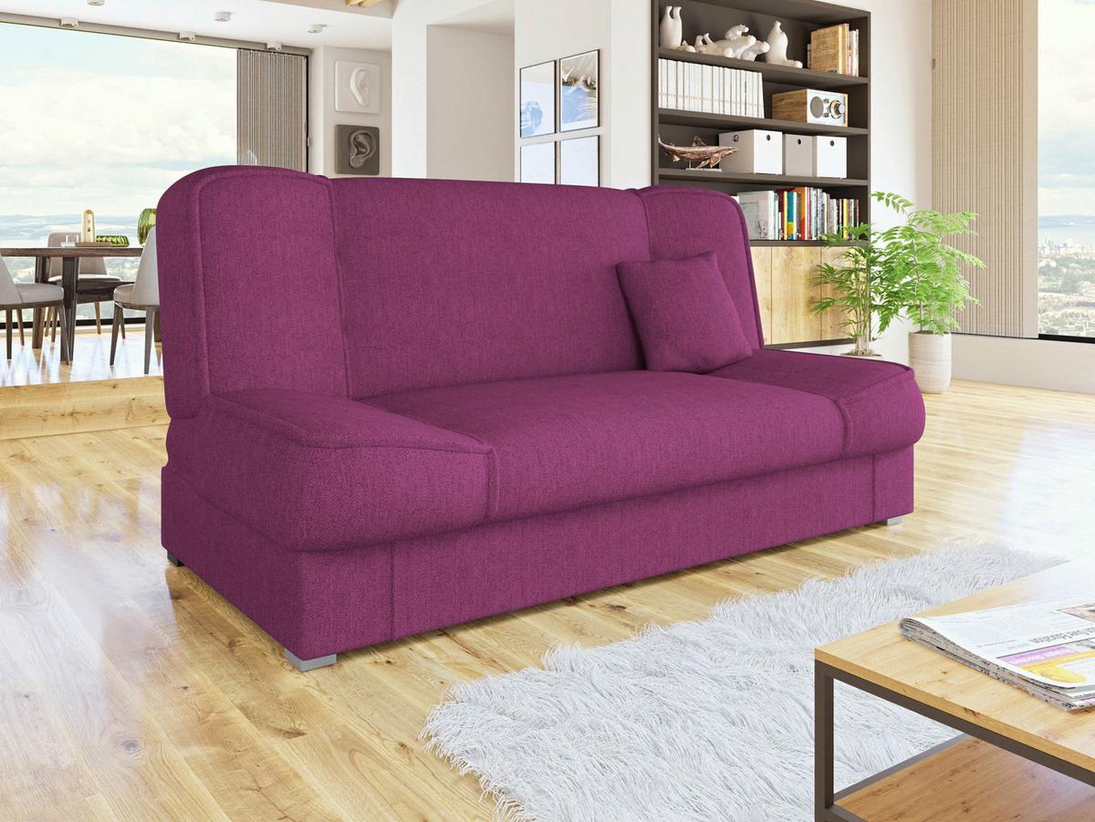 SCHLAFSOFA Gabi - Violett/Silberfarben, Holz/Kunststoff (175/80/80cm) - MIRJAN24