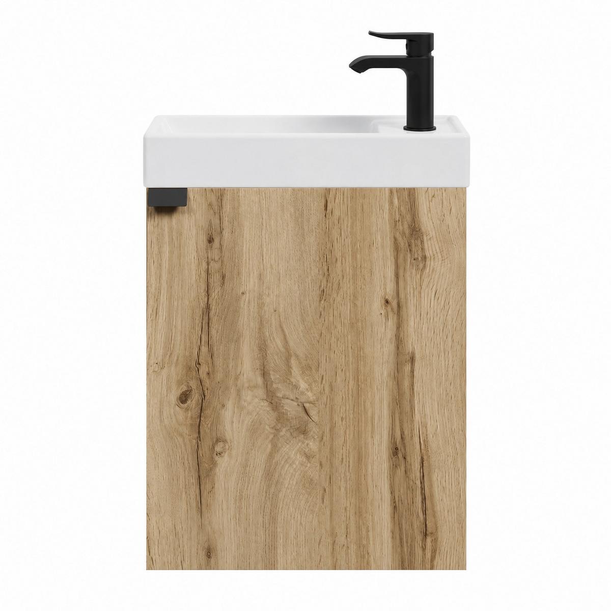GÄSTE-WC-MÖBELSET Keno 2 Teile Eiche – 50 x 23 x 60cm - Eichefarben, Holz (50/60/23cm) - Badplaats