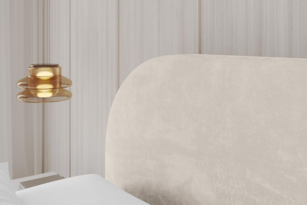POLSTERBETT mit Bettkasten, Fußteil und Lattenrost, Boxbett ohne Matratze - TIVON-Z 180x200 Beige - Beige, Holzwerkstoff/Textil (180/200cm) - ALTDECOR