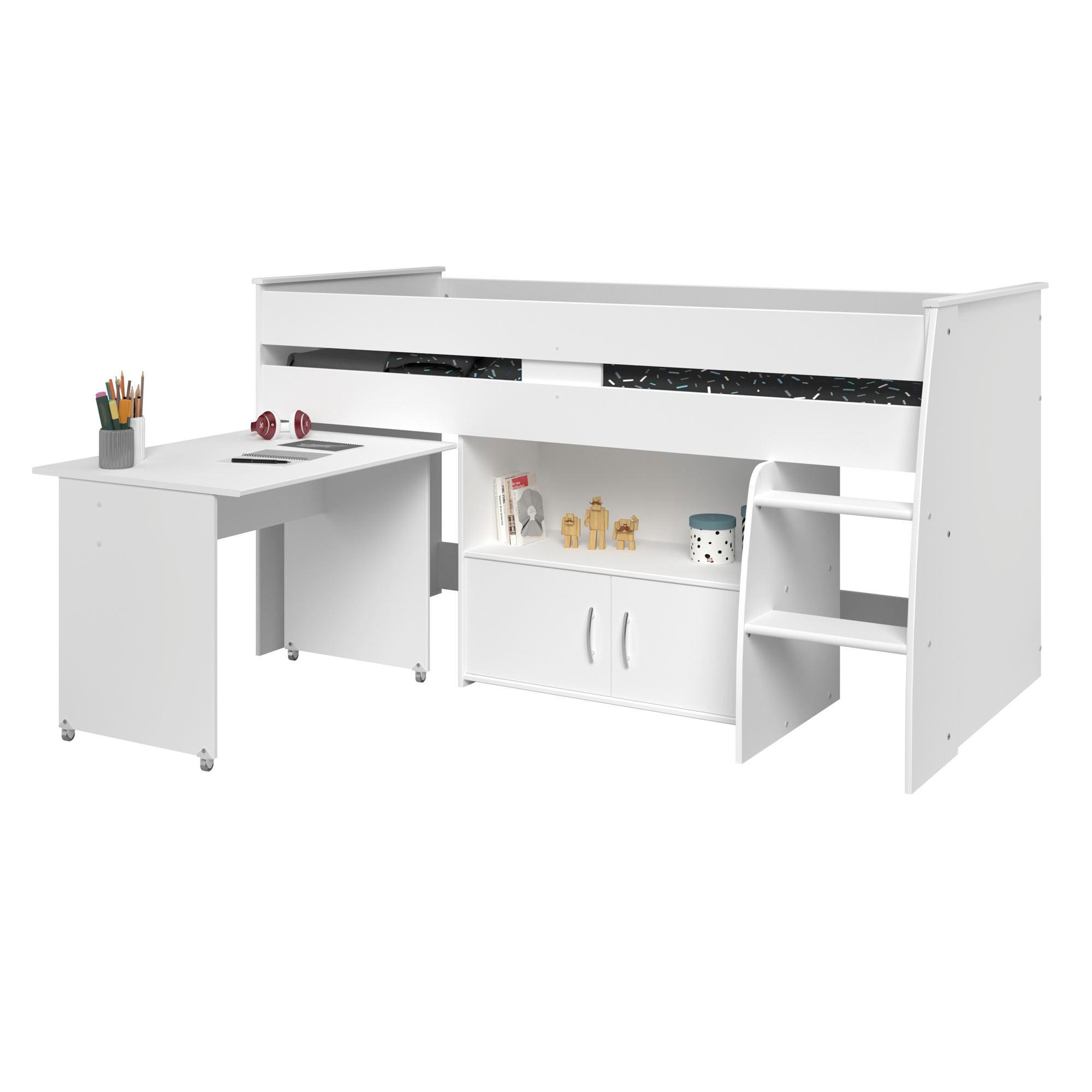 HOCHBETT Parisot Reverse 90x200 Holznachbildung Weiß - Weiß, Kunststoff (90/200cm) - 58aufmkessel