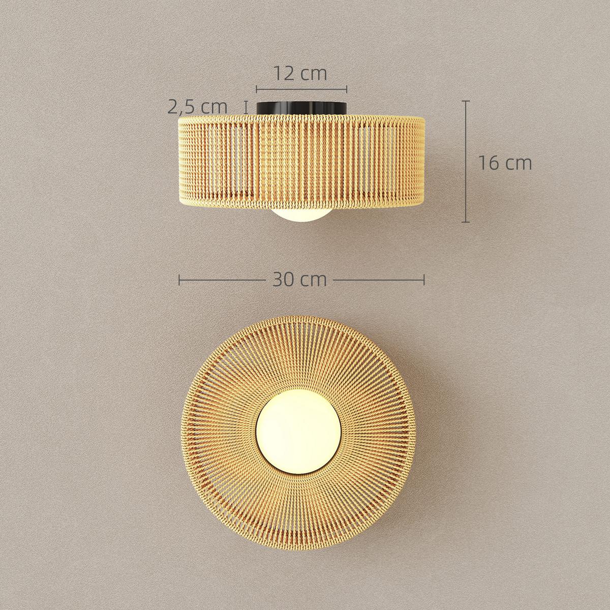 DECKENLAMPE Metall Kunststoff Mehrfarbig - Beige, Metall (30/30/16cm) - HOMCOM