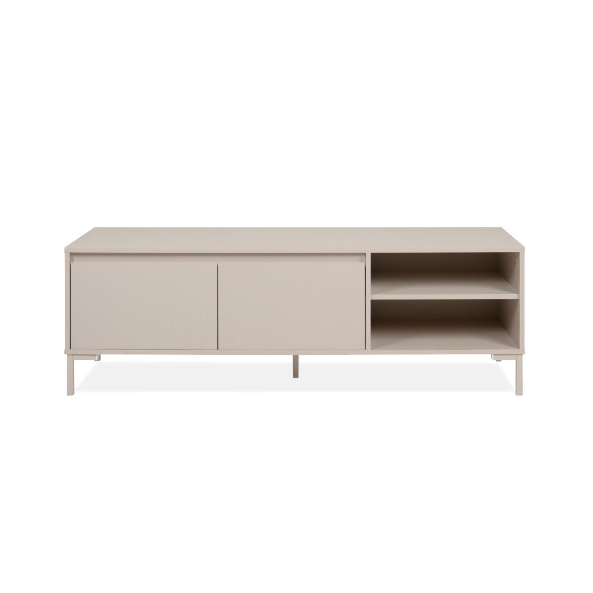 TV-MÖBEL 2 Türen, 2 Nischen, Farbe Kaschmir 150/40/49 cm - Beige, Holzwerkstoff (40/49/150cm) - Calicosy