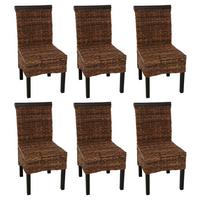 ESSZIMMERSTUHL Braun 6er-Set - Dunkelbraun/Braun, Holz (47/93/43cm) - MCW