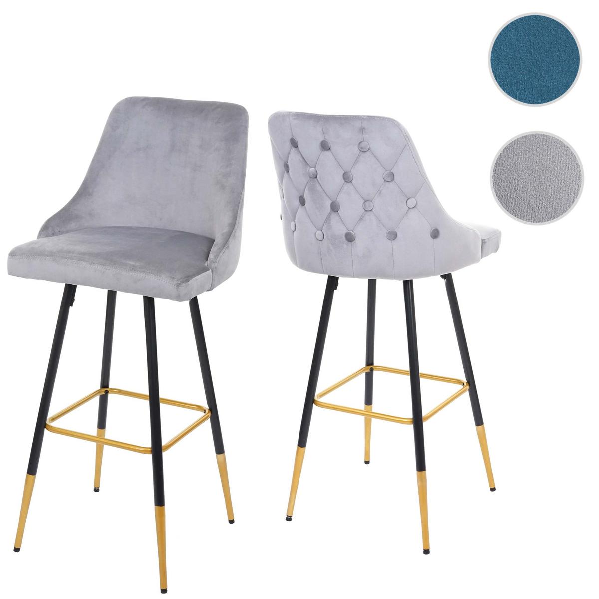 BARHOCKER Grau 2er-Set - Grau, Textil (47/110/50cm) - MCW