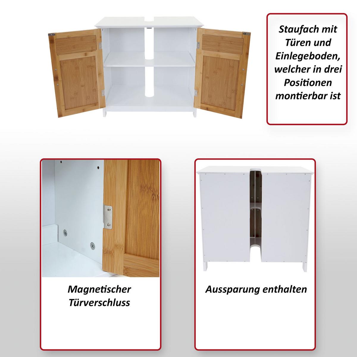 WASCHBECKENUNTERSCHRANK Grau - Grau, Holz (60/60/30cm) - MCW