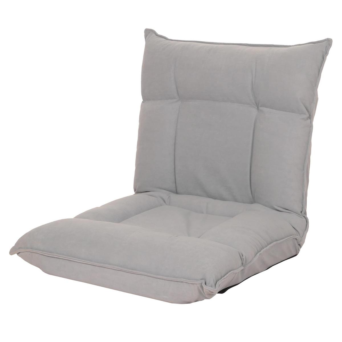 BODENSESSEL Hellgrau - Hellgrau, Textil (110/14/57cm) - MCW