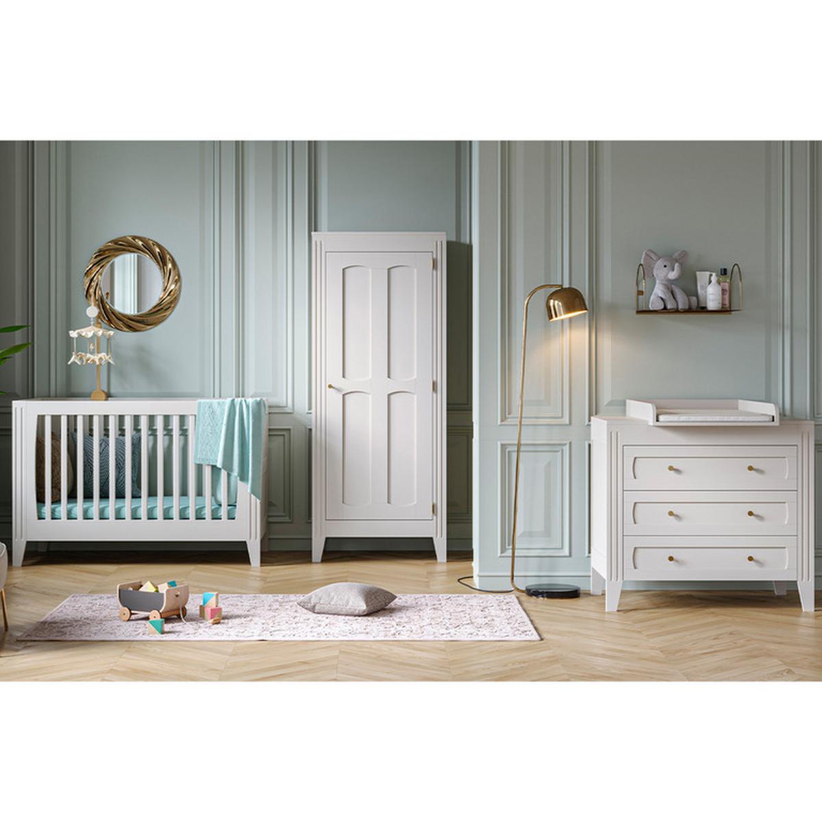 SCHRANK 1 Tür Weiß - Weiß, Holzwerkstoff (80/197/55cm) - Petits-meubles