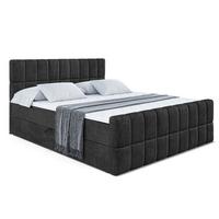 BOXBETT MIAMI-Z - 140x200 cm - H3 - Schwarz - Schwarz, Holzwerkstoff (140/200cm) - ALTDECOR