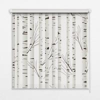 INNENROLLO - Fensterrollo - Rollo - 140x140 cm - Birken - Weiß, Kunststoff (140/140/0.5cm) - TULUP