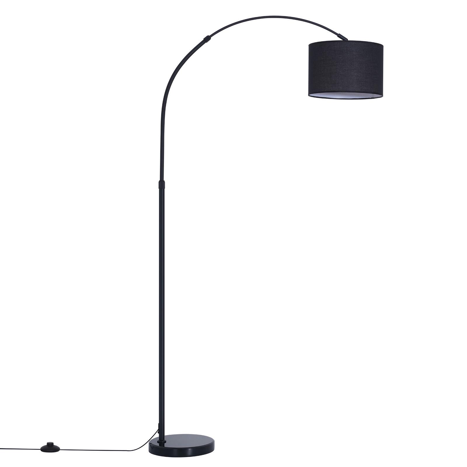 STEHLAMPE Avenirly 30/20/181 cm - Schwarz, Textil/Metall (30/20/181cm) - ZMH