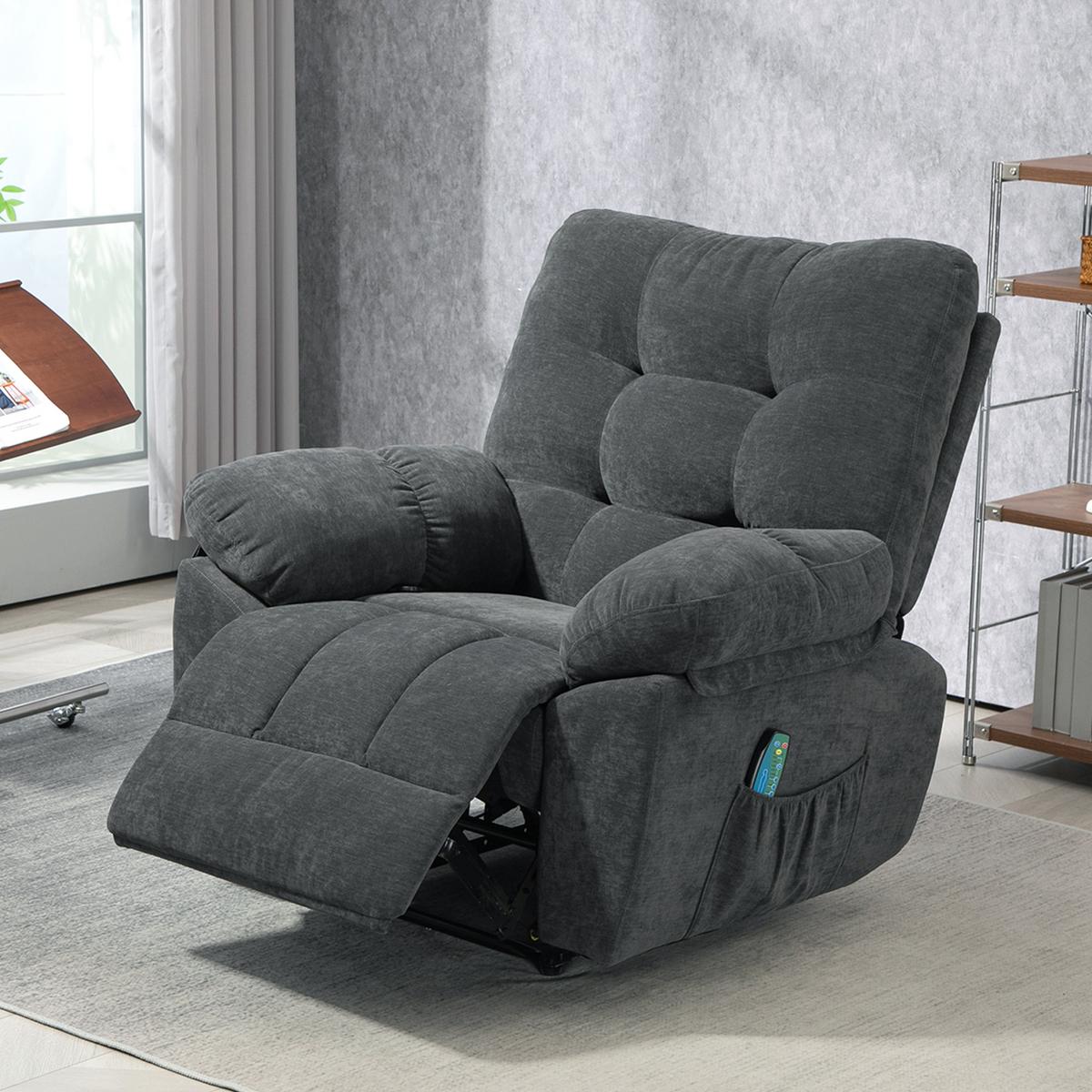 MASSAGESESSEL Polyester Stahl Dunkelgrau - Dunkelgrau, Textil (100/107/102cm) - HOMCOM