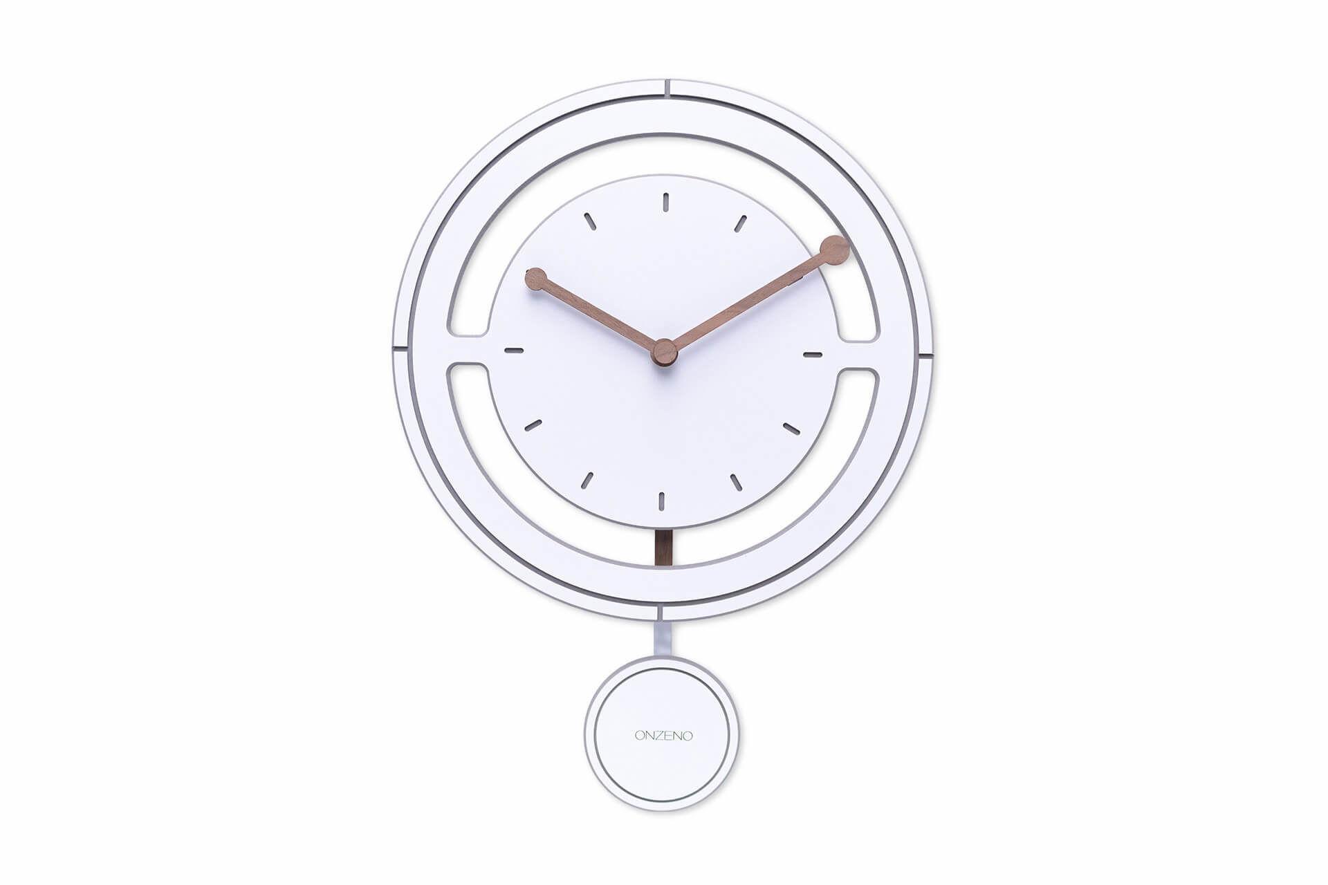 WANDUHR Design Weiß 29/29 cm - Weiß, Holzwerkstoff (29/29/1cm) - ONZENO