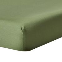 BIO-SPANNBETTLAKEN extra hoch, 100% Baumwoll-Satin - Grün, Textil (140/190cm) - Homescapes