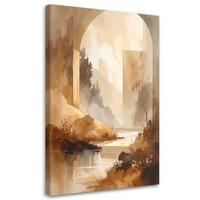 LEINWANDBILD Landschaften 40x60cm - Beige, Textil (40/60cm) - Feeby