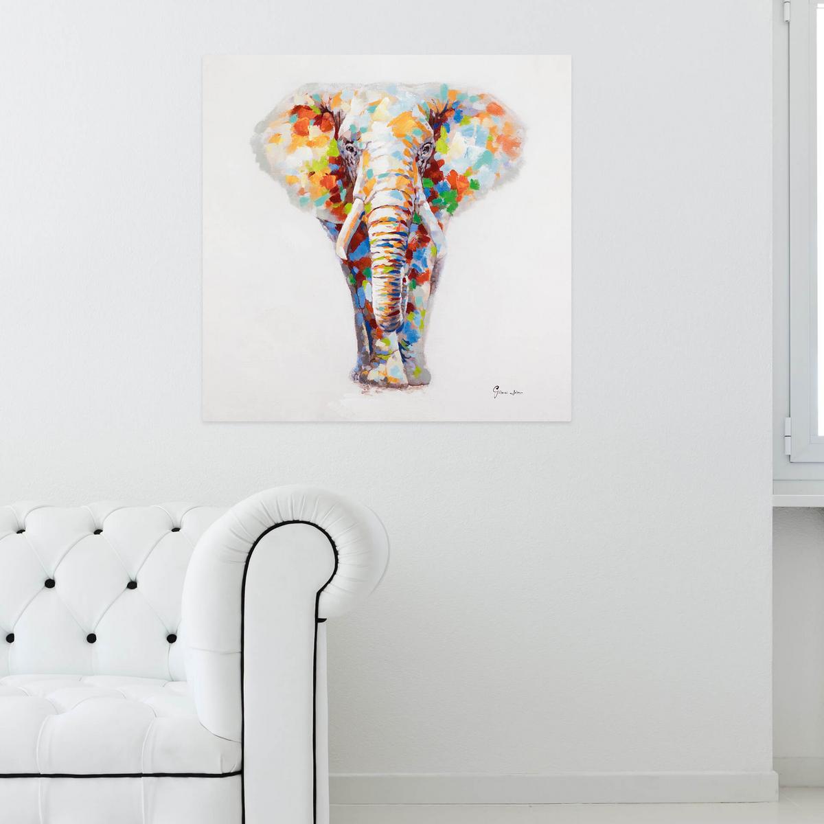 ÖLGEMÄLDE 80/80 cm - Multicolor, Holz/Textil (80/80cm) - KUNSTLOFT