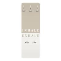 WANDGARDEROBE - Inhale and exhale 34/105 cm - Beige, Holzwerkstoff (34/105/1.6cm) - Bilderwelten
