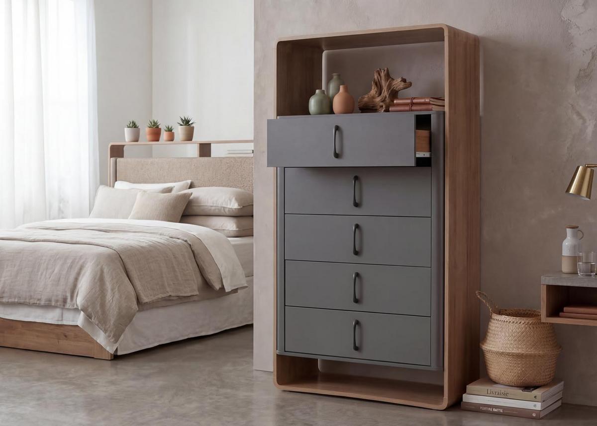 HIGHBOARD Dunkelgrau - Dunkelgrau, Holz (80/155/41cm) - MCW