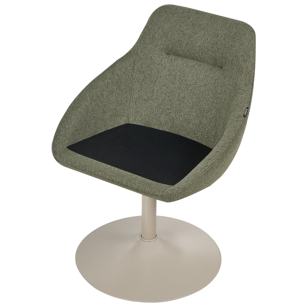 ESSZIMMERSTUHL Stoff Hellgrün Westminster - Beige/Grün, Textil/Metall (57/79/56cm) - Beliani