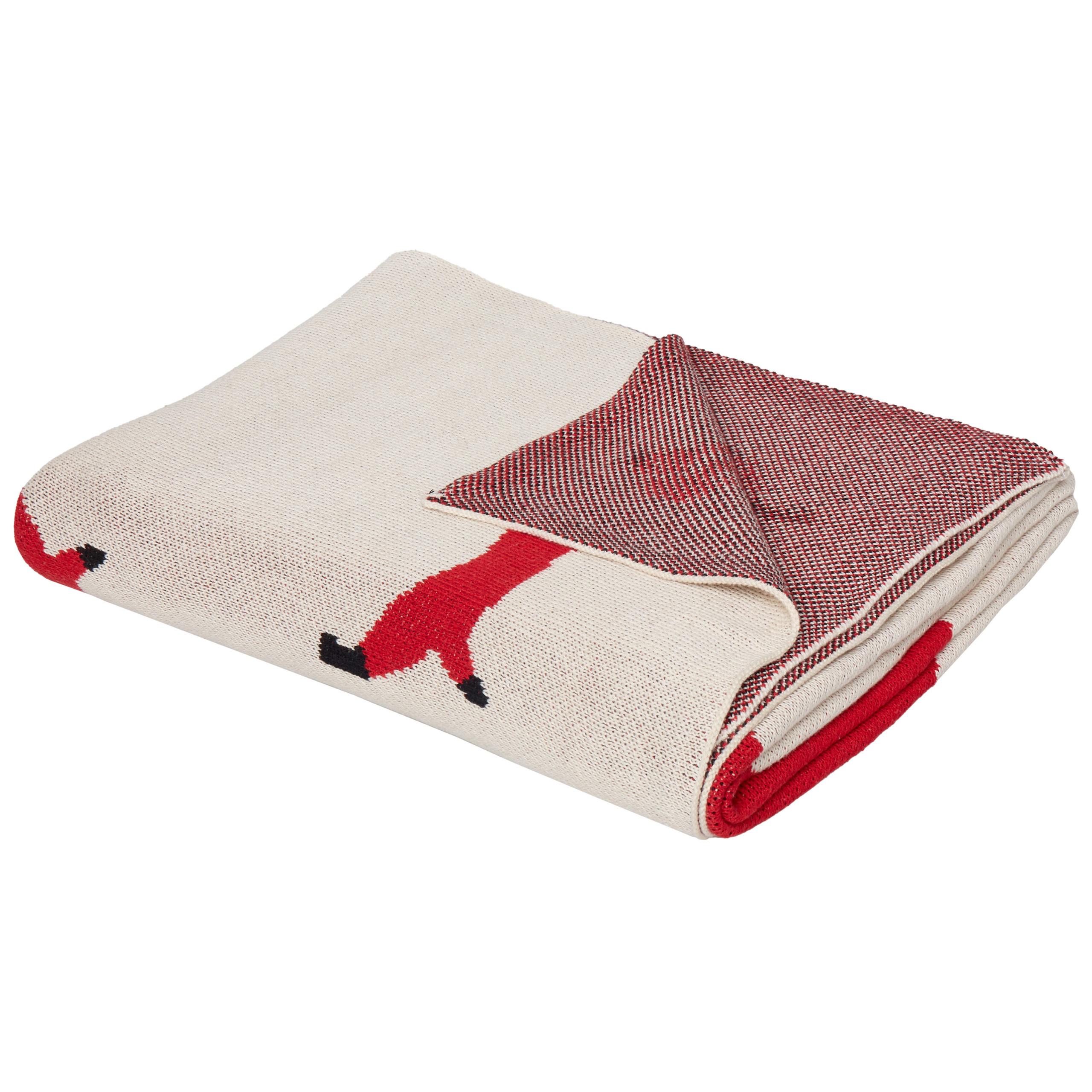 KUSCHELDECKE Baumwolle 130/170 cm Beige Reerh - Beige/Rot, Textil (130/170cm) - Beliani