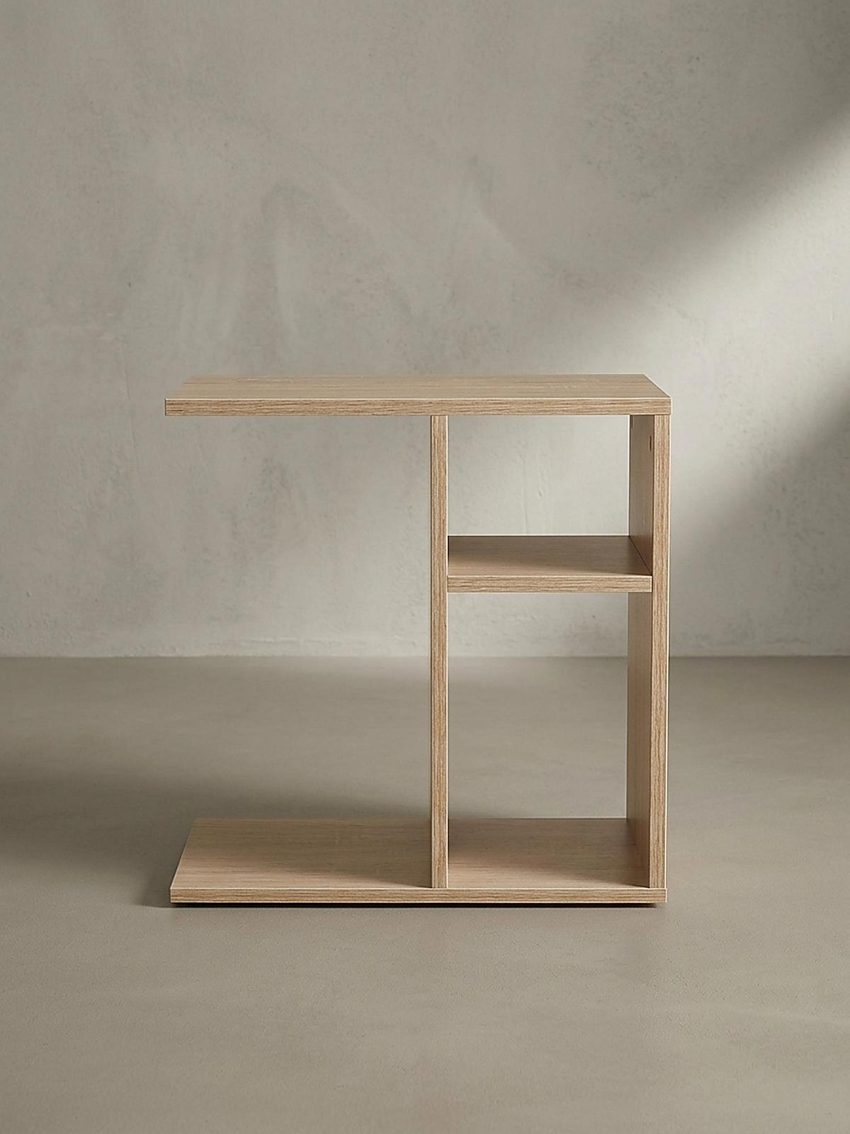 BEISTELLTISCH Holz Ablagefächer Kratzfest Wasserabweisend ITTER, Beige 50x30x50 cm - Beige, Holz (30/50/50cm) - KADIMA DESIGN