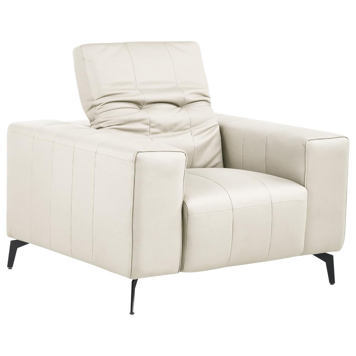 SESSEL Stoff Hellbeige Ommel - Beige, Textil (110/80/102cm) - Beliani