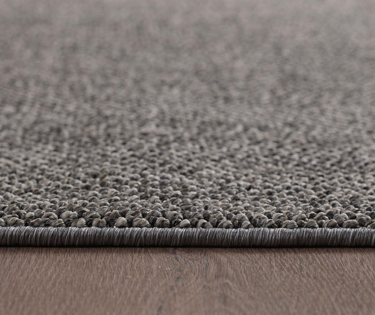 TEPPICH Flachgewebe CIMA in Grau, einfarbig, 80 x 150 cm - Grau, Textil (150/80cm) - KADIMA DESIGN