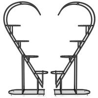 PFLANZENSTÄNDER Schwarz - Schwarz, Metall (71/148/30.5cm) - COSTWAY