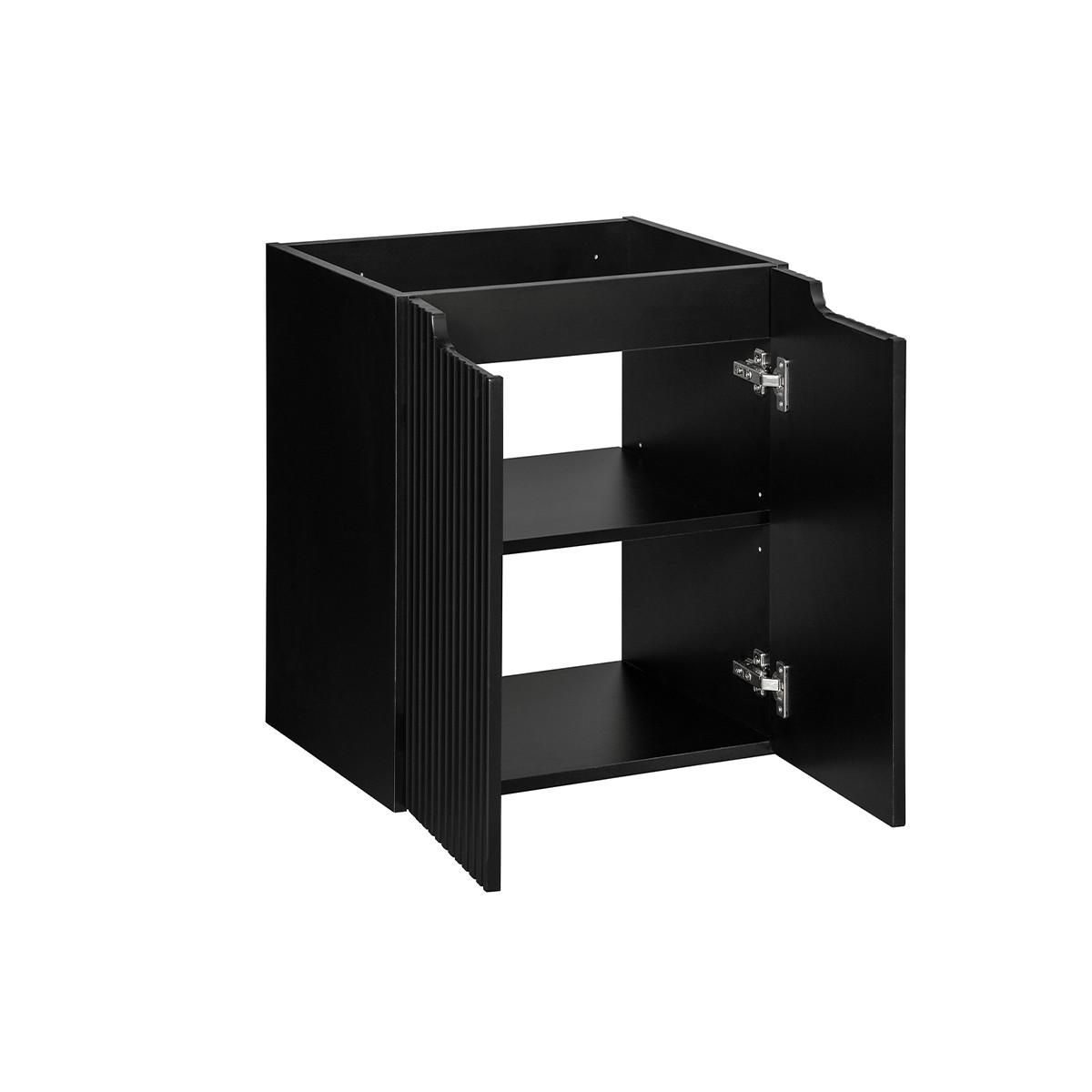 WASCHTISCHUNTERSCHRANK 50cm Riva Schwarz - Schwarz, Holzwerkstoff (50/57/39cm) - Petits-meubles