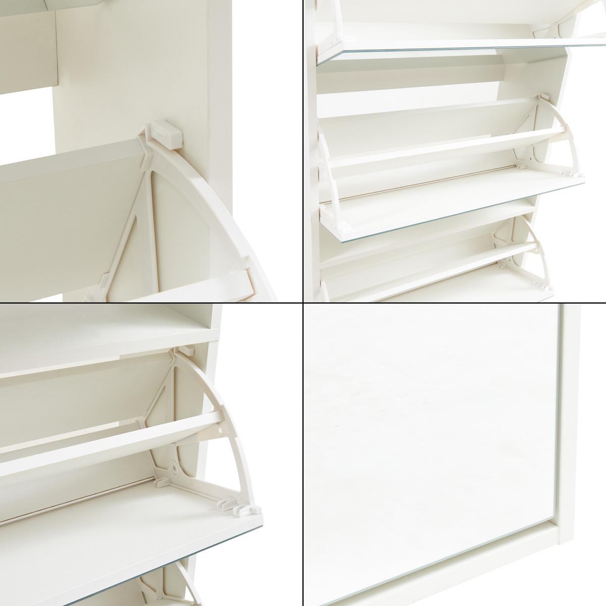 SCHUHKIPPER Lund - Weiß, Holzwerkstoff (24/169/60cm) - [en.casa]
