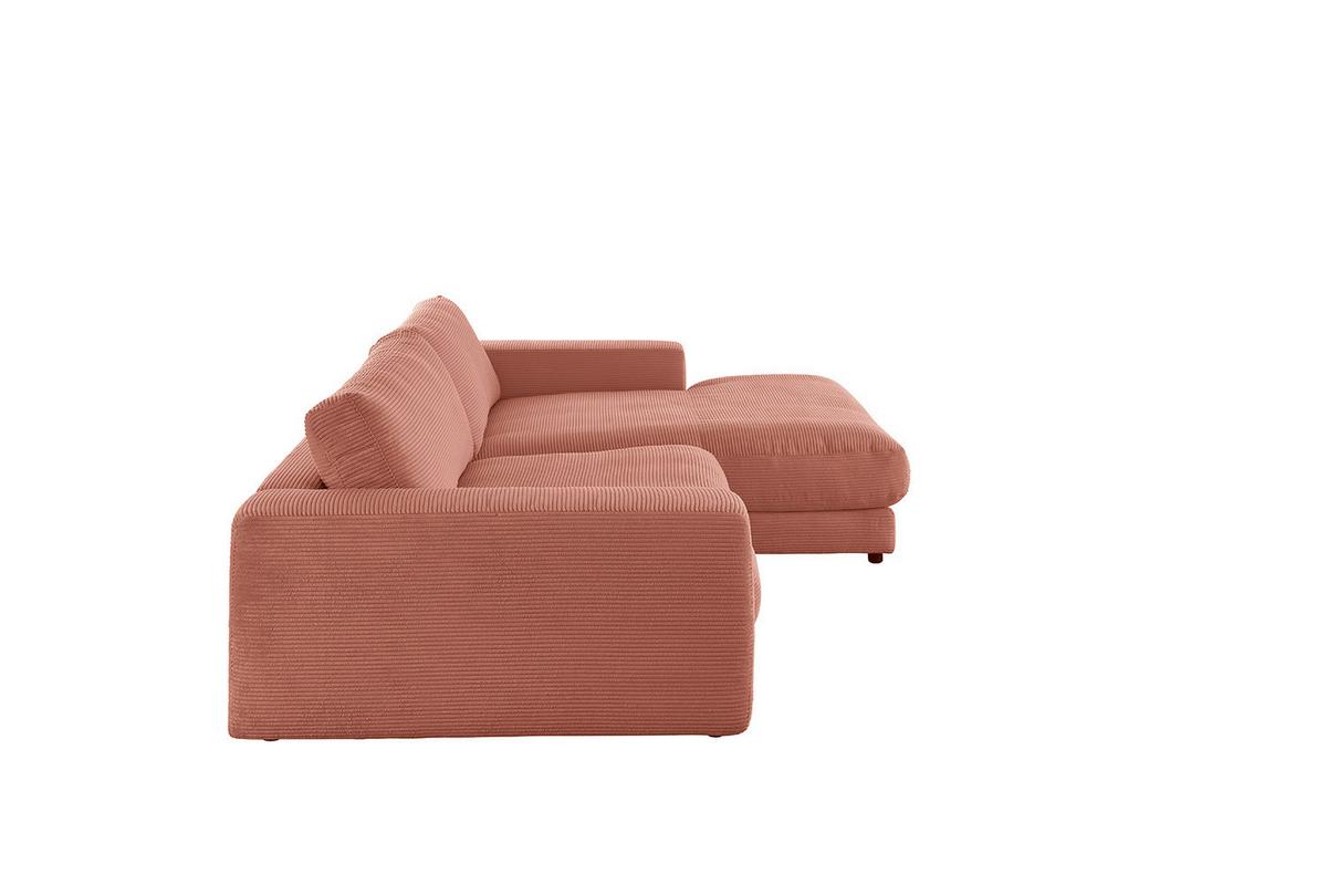 ECKSOFA MADELINE Braun Cord - Schwarz/Braun, Kunststoff/Textil (270/190cm) - KAWOLA