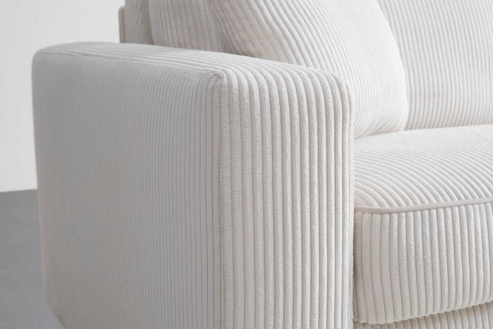 Schlafsofa beige Cordbezug Innenleben Polyetherschaumkern