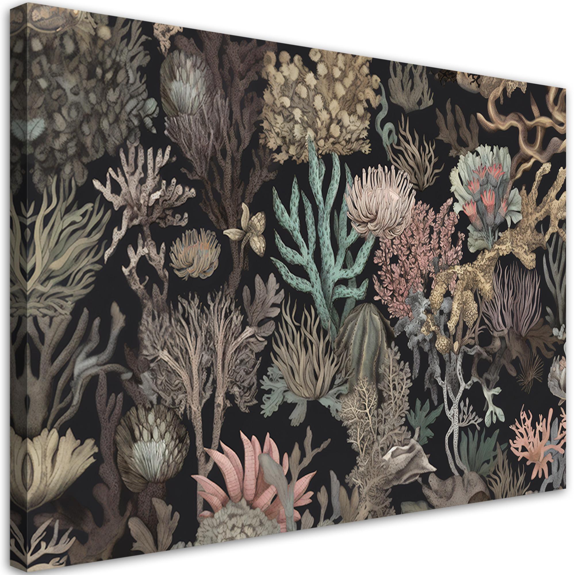 WANDBILD für badezimmer koralle - Multicolor, Textil (60/40cm) - Feeby