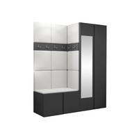 GARDEROBEN-SET Orion XII - Graphitfarben/Weiß, Holzwerkstoff/Kunststoff (158/186/46cm) - MIRJAN24