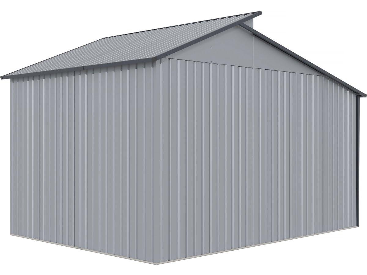 METALL-GARTENHAUS madras Grau - Grau, Metall (355/237/257cm) - Habitat Garten