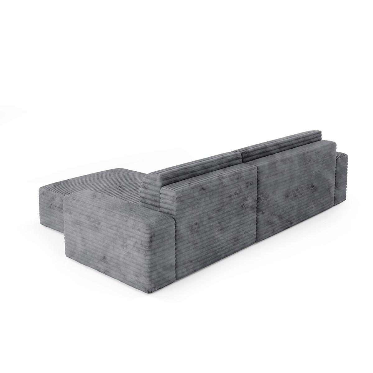 ECKSOFA Fabio 3 Sitzplätze Grau - Grau, Holz (300/185cm) - Petits-meubles