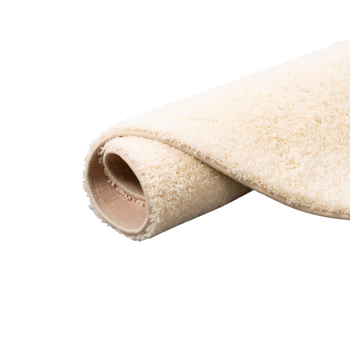 HOCHFLOR SHAGGY TEPPICH PALACE RUND - Creme, Textil (133/133cm) - Snapstyle