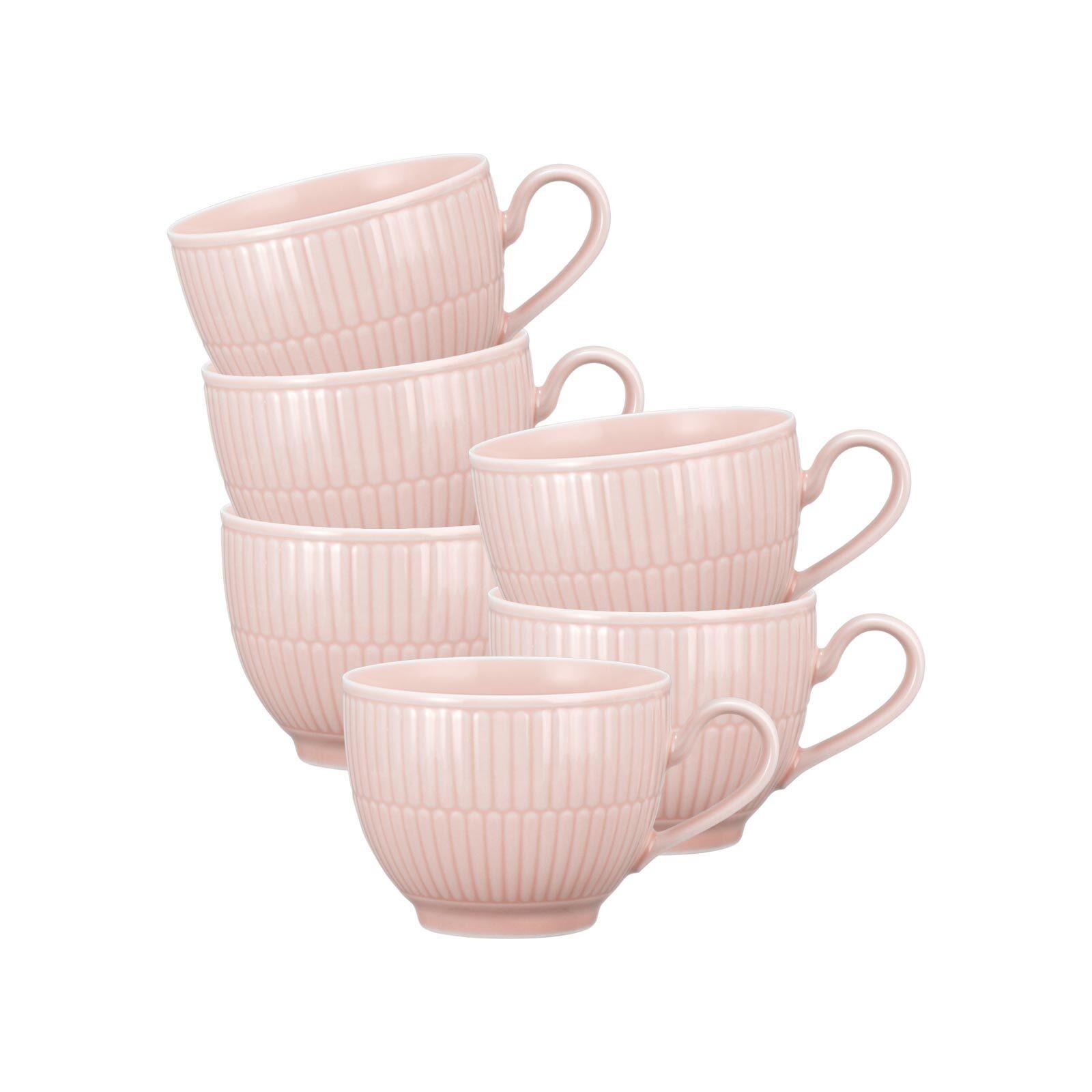 KAFFEETASSEN Amina Rosé 0,25 l 6er Set - Rosa, Keramik (0.25L) - Seltmann Weiden